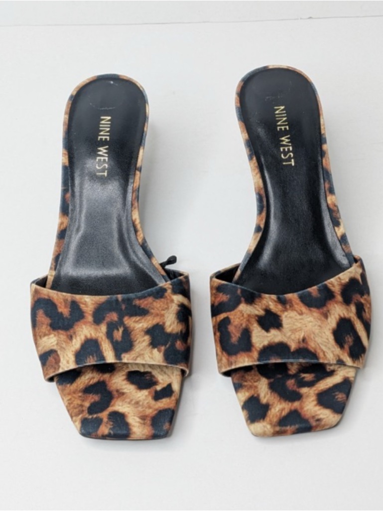 Nine West Inya Women's Leopard Print Slide Sandals